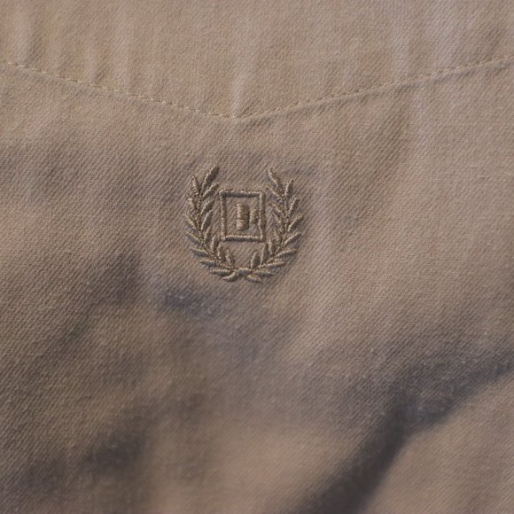 Chaps Easy Care  Large Tan Short Sleeve Button Down Casual - Picture 3 of 8